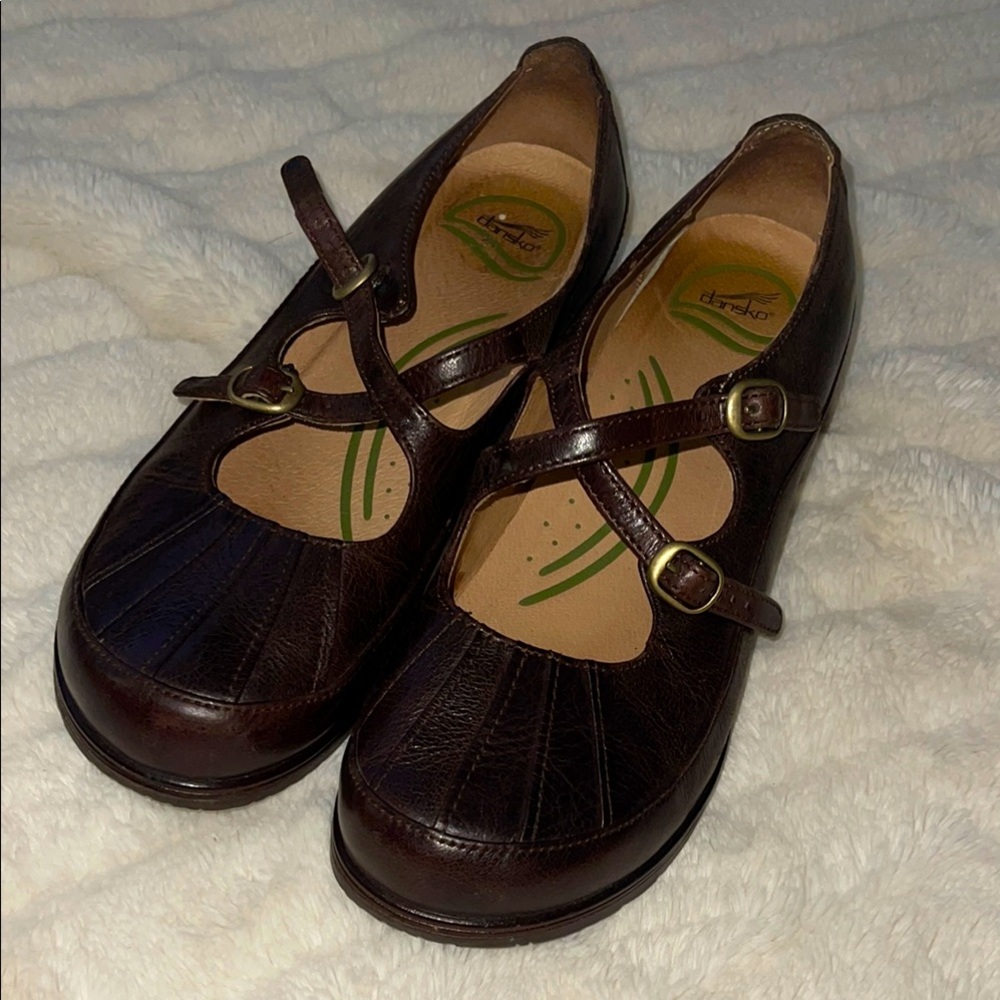 Dansko Brown Leather Mary Jane’s